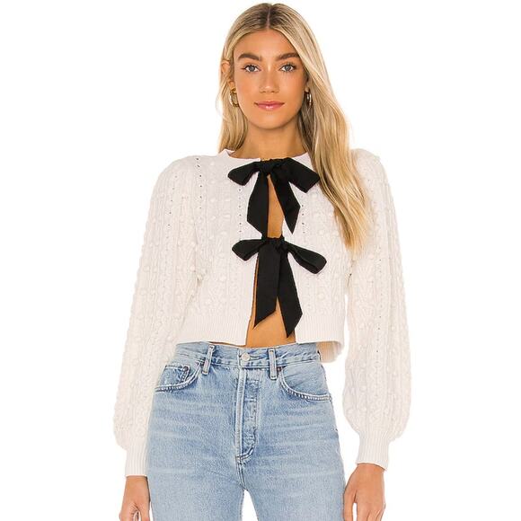 Alice + Olivia Sweaters - Alice and Olivia Kitty Bows Cardigan size S small